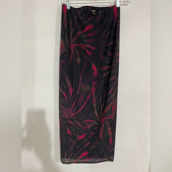 AFRM spiral print stretchy size XS Black Pink combo NWOT - Picture 2 of 6